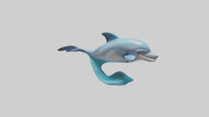 Dolphin Figurine model VR / AR / low-poly