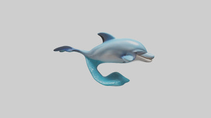 Dolphin Figurine model VR / AR / low-poly