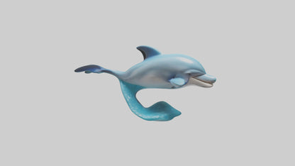 Dolphin Figurine model VR / AR / low-poly