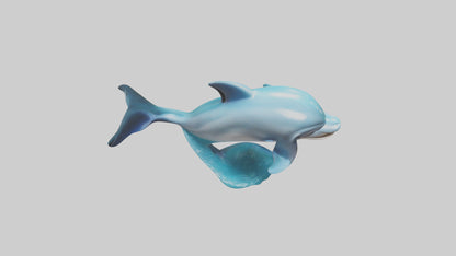 Dolphin Figurine model VR / AR / low-poly
