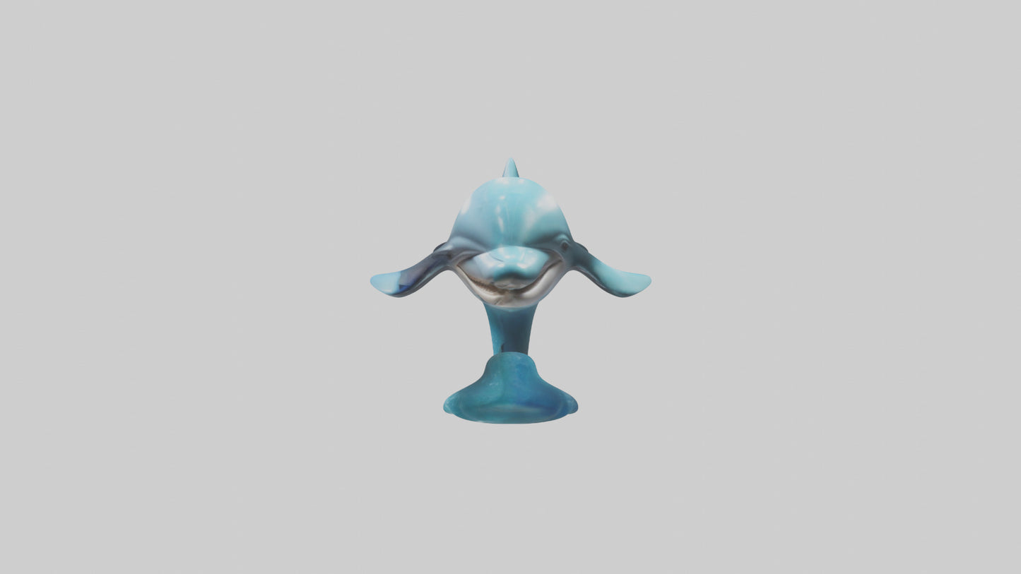 Dolphin Figurine model VR / AR / low-poly