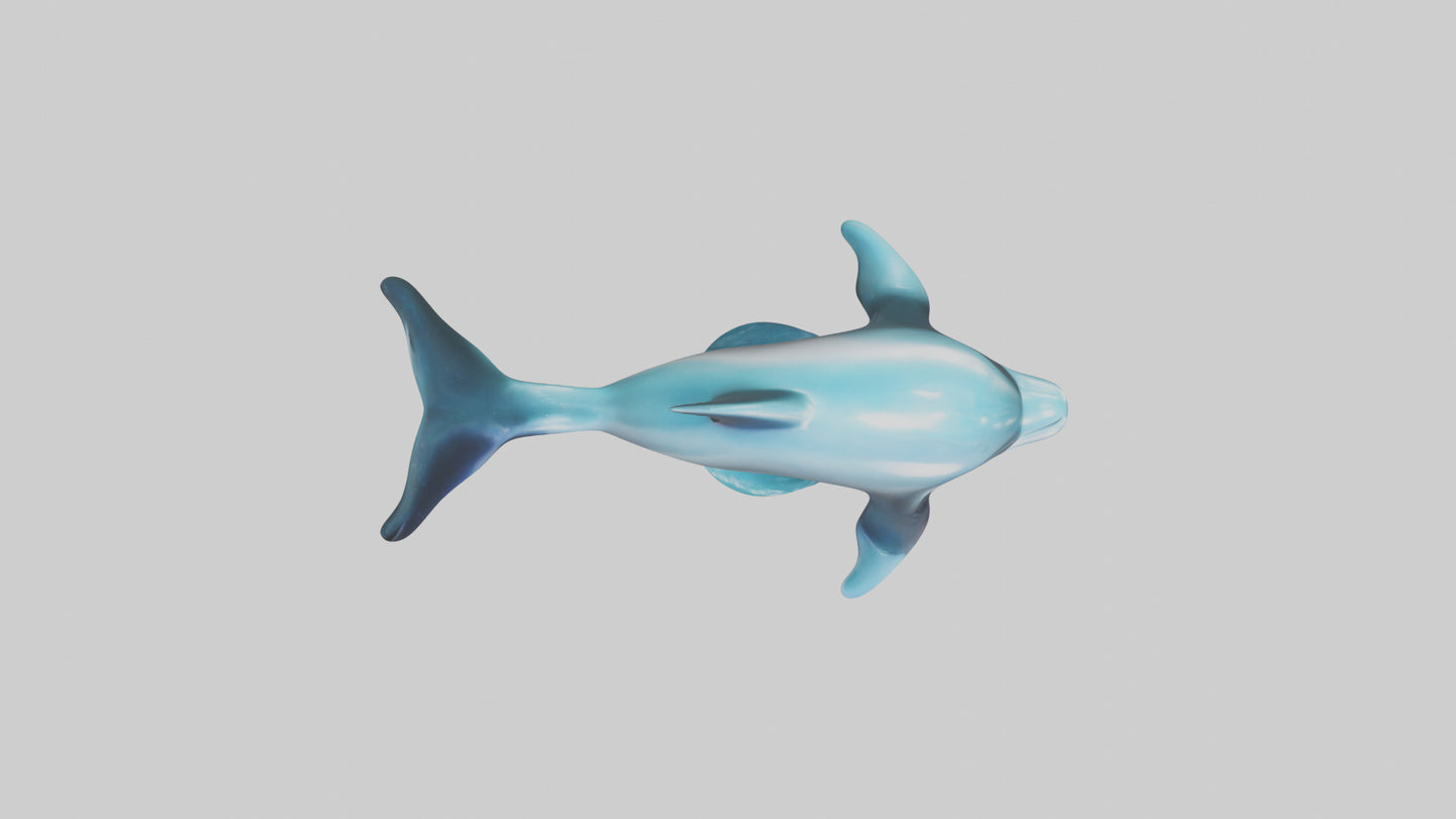 Dolphin Figurine model VR / AR / low-poly