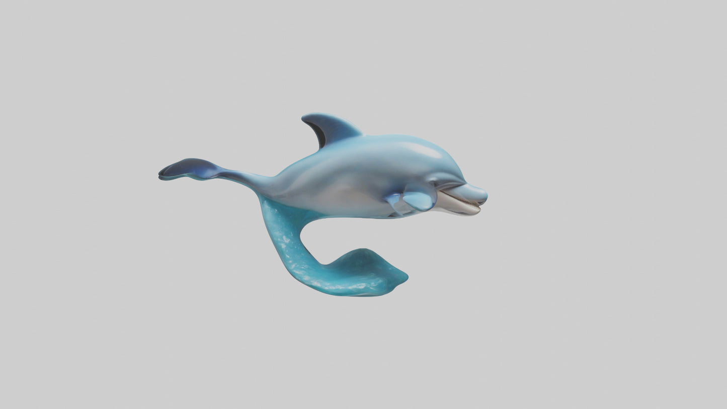 Dolphin Figurine model VR / AR / low-poly