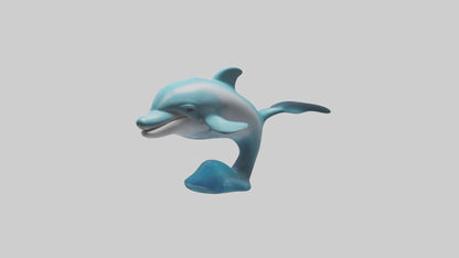 Dolphin Figurine model VR / AR / low-poly