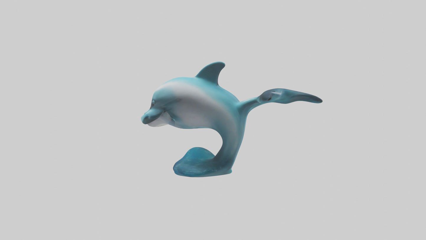 Dolphin Figurine model VR / AR / low-poly
