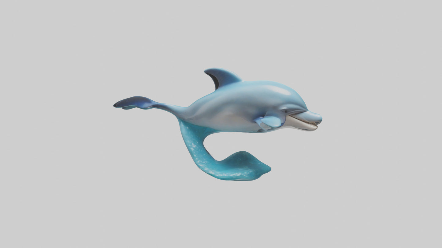 Dolphin Figurine model VR / AR / low-poly