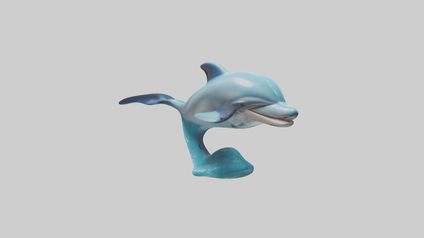 Dolphin Figurine model VR / AR / low-poly