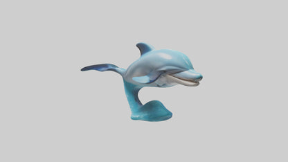 Dolphin Figurine model VR / AR / low-poly