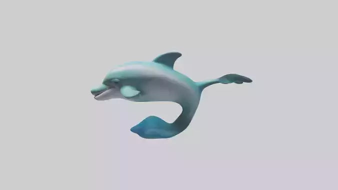 Dolphin Figurine model VR / AR / low-poly