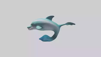 Dolphin Figurine model VR / AR / low-poly