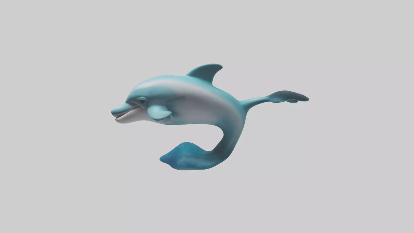 Dolphin Figurine model VR / AR / low-poly