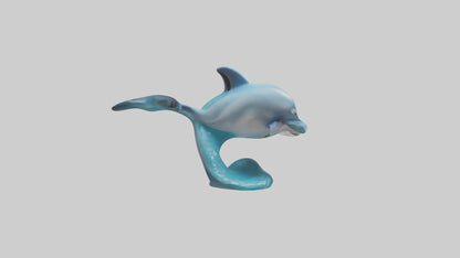 Dolphin Figurine model VR / AR / low-poly