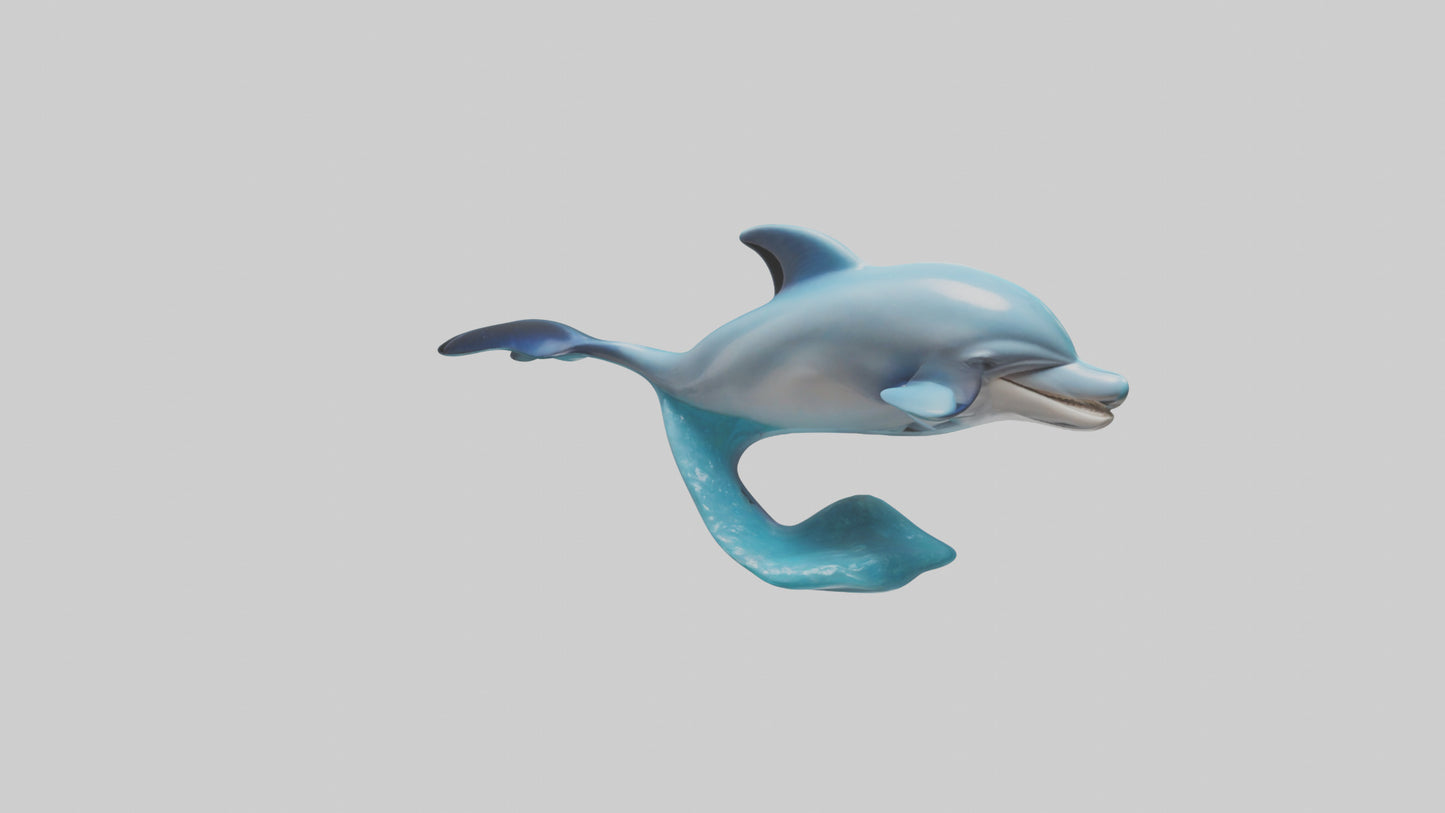 Dolphin Figurine model VR / AR / low-poly