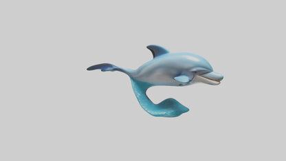 Dolphin Figurine model VR / AR / low-poly