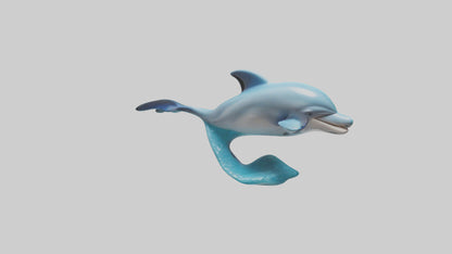 Dolphin Figurine model VR / AR / low-poly