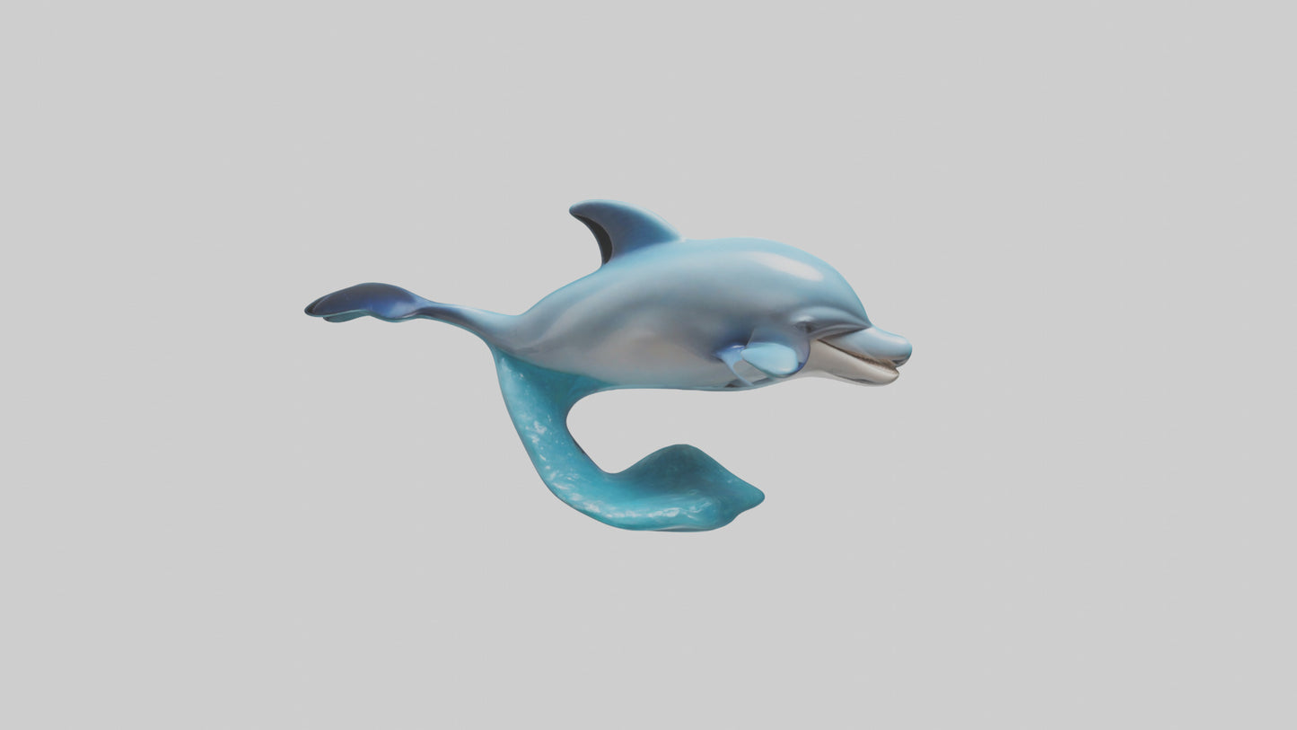 Dolphin Figurine model VR / AR / low-poly