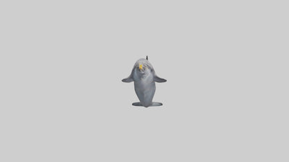 3D model Dolphin Fluke VR / AR / low-poly