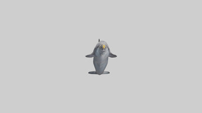 3D model Dolphin Fluke VR / AR / low-poly