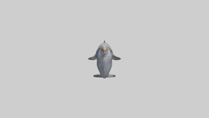 3D model Dolphin Fluke VR / AR / low-poly