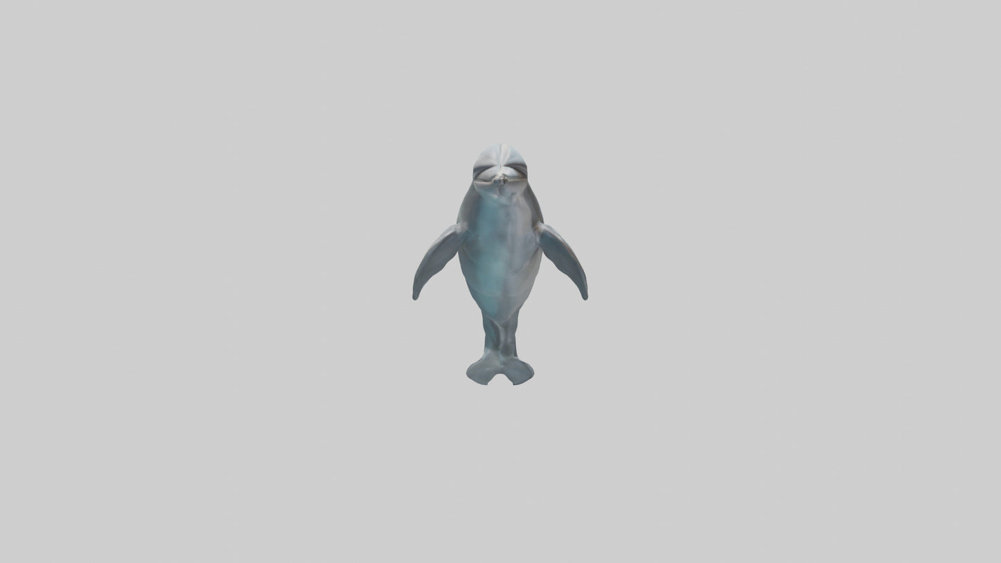3D model Dolphin leaping model VR / AR / low-poly