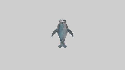 3D model Dolphin leaping model VR / AR / low-poly