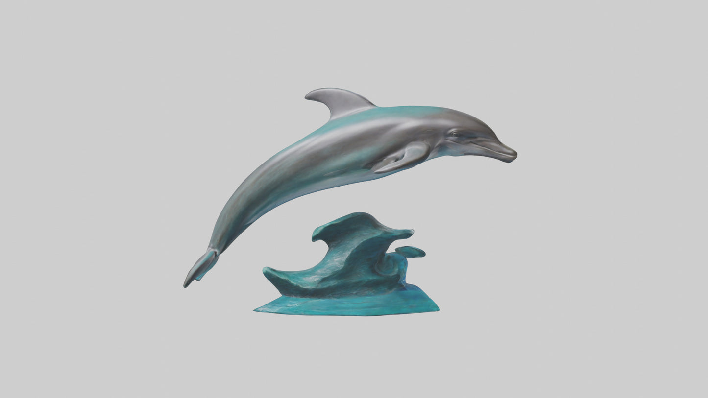 Dolphin statue model 3D model