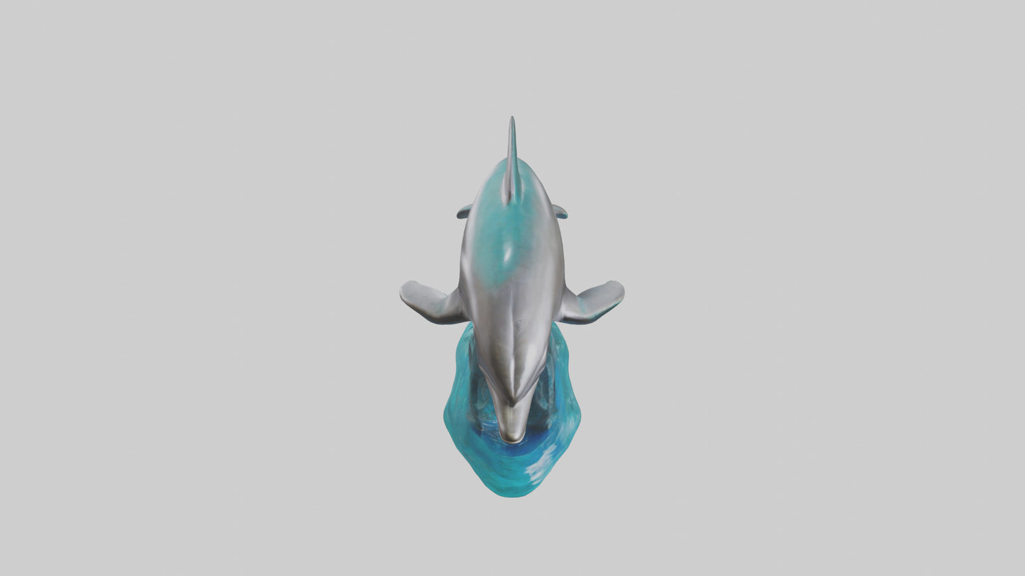 Dolphin statue model 3D model