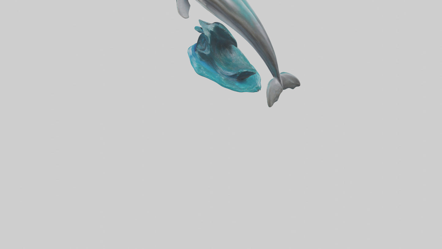 Dolphin statue model 3D model