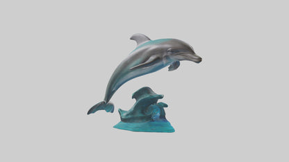 Dolphin statue model 3D model