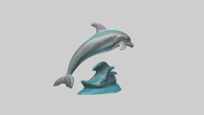 Dolphin statue model 3D model
