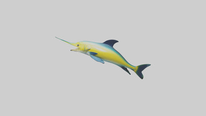 3D model Dolphinfish leaping model VR / AR / low-poly
