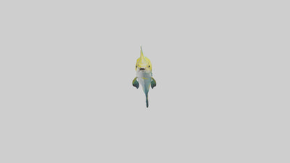 3D model Dolphinfish leaping model VR / AR / low-poly