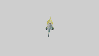 3D model Dolphinfish leaping model VR / AR / low-poly