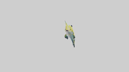 3D model Dolphinfish leaping model VR / AR / low-poly