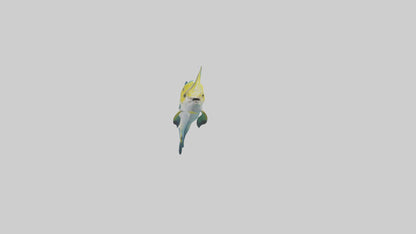 3D model Dolphinfish leaping model VR / AR / low-poly