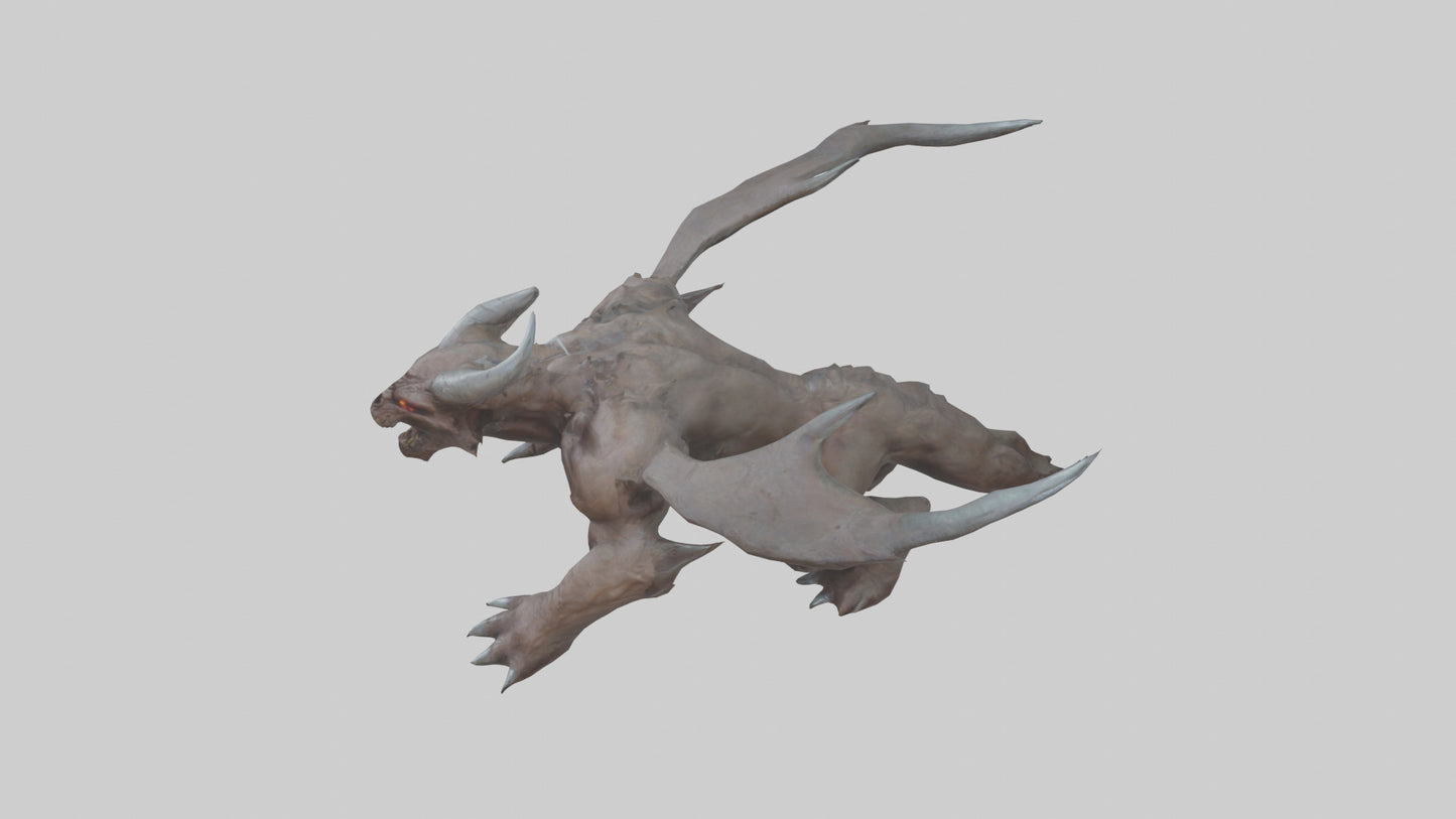 3D model Doom Beast model VR / AR / low-poly