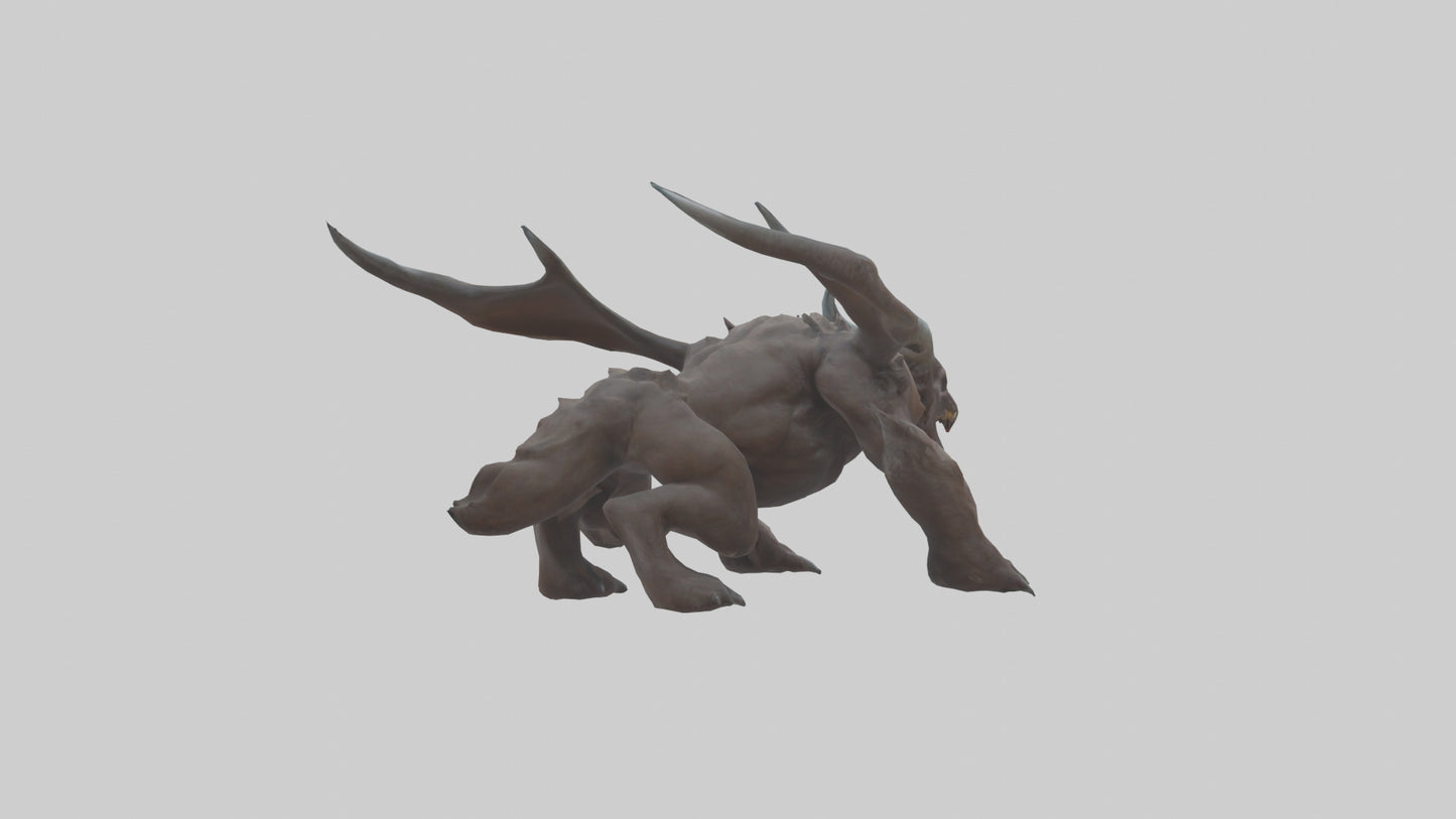 3D model Doom Beast model VR / AR / low-poly