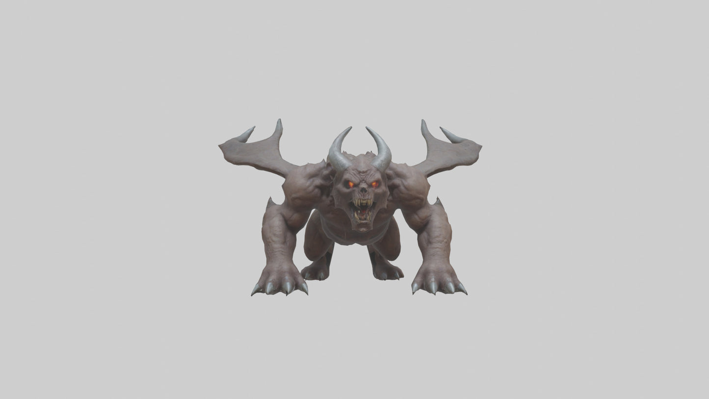 3D model Doom Beast model VR / AR / low-poly