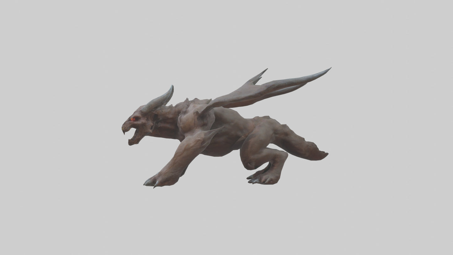 3D model Doom Beast model VR / AR / low-poly