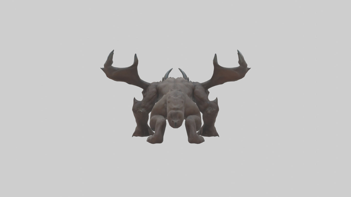 3D model Doom Beast model VR / AR / low-poly