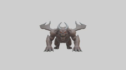 3D model Doom Beast model VR / AR / low-poly