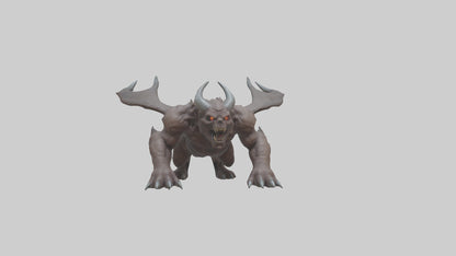 3D model Doom Beast model VR / AR / low-poly