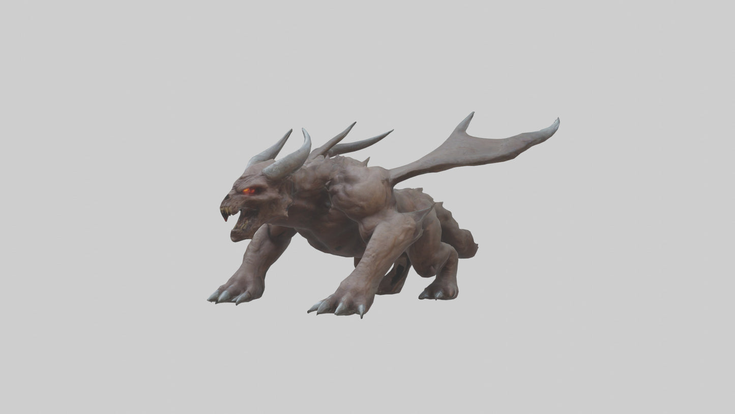 3D model Doom Beast model VR / AR / low-poly