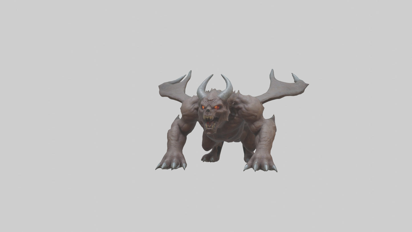 3D model Doom Beast model VR / AR / low-poly