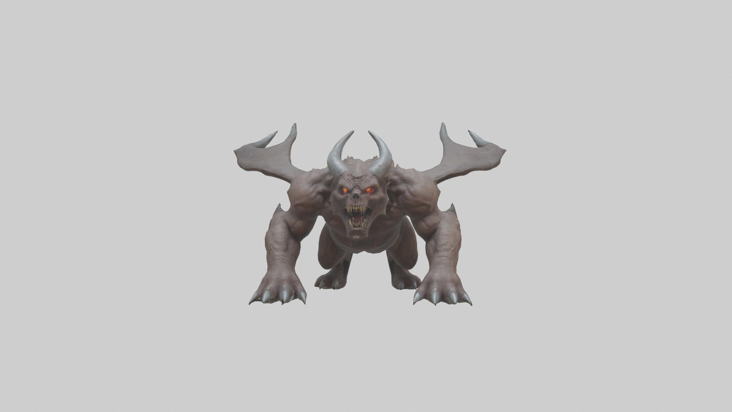 3D model Doom Beast model VR / AR / low-poly