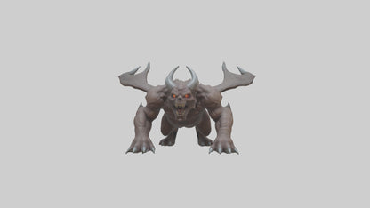 3D model Doom Beast model VR / AR / low-poly