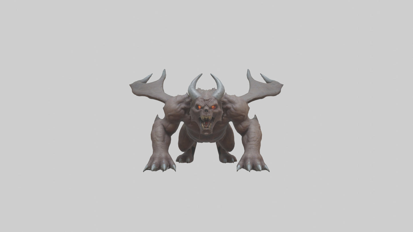 3D model Doom Beast model VR / AR / low-poly