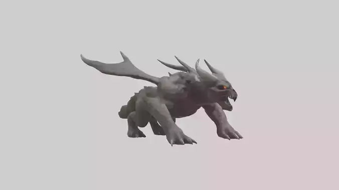 3D model Doom Beast model VR / AR / low-poly