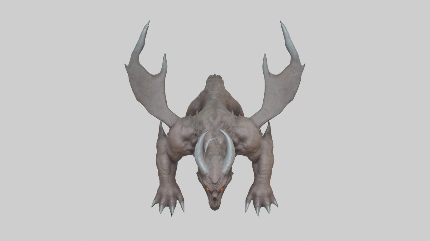 3D model Doom Beast model VR / AR / low-poly