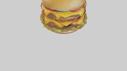 Double cheeseburger model 3D model